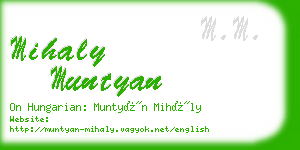 mihaly muntyan business card